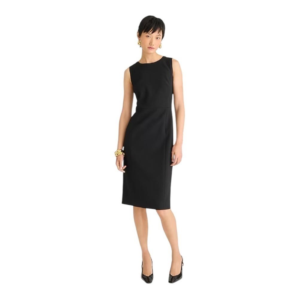 J. Crew Sheath dress in four-season stretch in Black Style BK699 Size 2 Career
